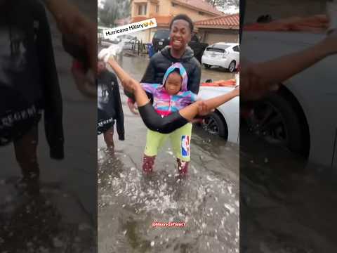 CLOWINING IN THE HURRICANE WATER🤣🔥 #tommytheclown #Helensquad #Hellenhouse #dance #majorette
