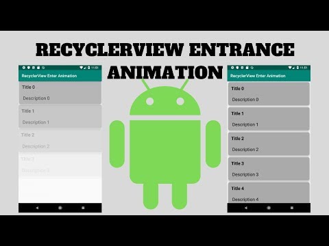 RecyclerView Entrance Animation - Android (Java)