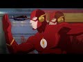 Flash and Superman run away from Omega-Rays | Justice League: War