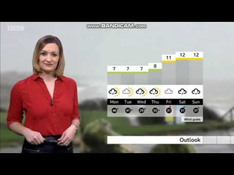 Jennifer Bartram BBC One Points West weather February 9th 2020 HD