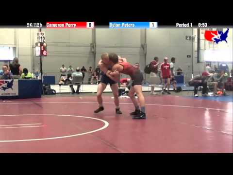Cameron Perry vs. Dylan Peters at 2013 Junior Nationals - FILA - FS