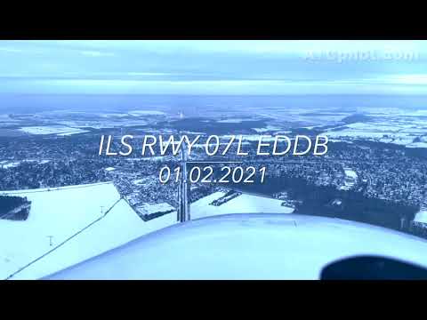 ILS APP 07L EDDB / BER (Berlin Brandenburg Intl.) - Winter Wonderland - IFR Training