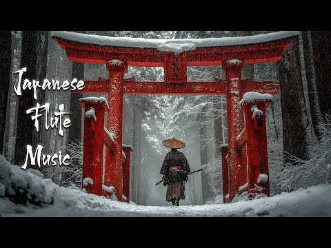 Japanese Winter Temple - Japanese flute music, Soothing, Relaxing, Meditation, Yoga, Sleep Music