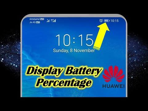 Display Battery Percentage in Huawei