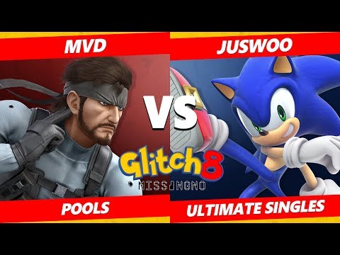 Glitch 8 SSBU - TG | MVD  (Snake) Vs. Juswoo (Sonic) Smash Ultimate Tournament Pools