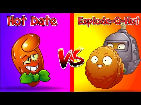 Plants vs Zombies 2 HOT DATE vs EXPLODE O NUT Premium Plants Primal