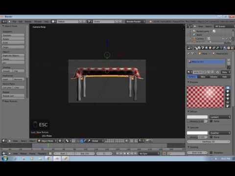 Blender 2.68 table cloth tutorial simulation