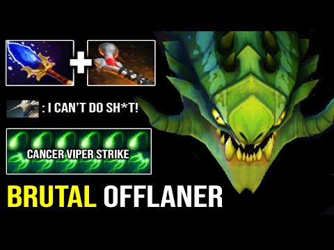 BRUTAL 13MIN GODLIKE 9K GOD VIPER Cancer Offlane Hero Destroy All Enemy 100% Counter Sven DotA 2