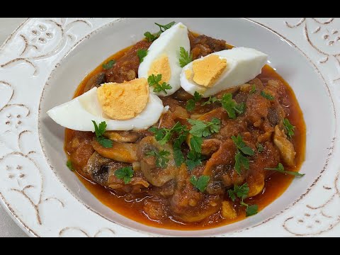 CHAMPIÑONES EN SALSA PICANTE