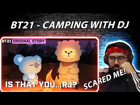 Savior!? - BT21 ORIGINAL STORY EP.13 - Camping with DJ | Reaction