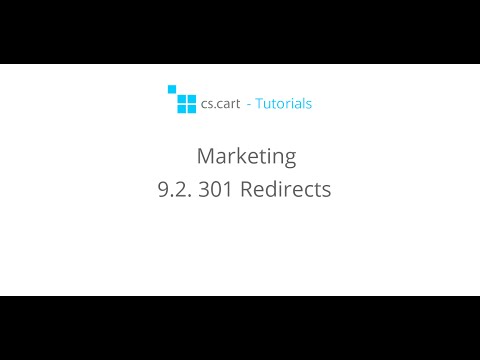 CS-Cart Tutorials. Shopping Cart Marketing - 301 Redirects