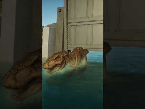 Rexy in Lagoon - Jurassic World Evolution 2