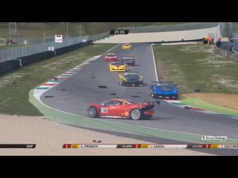 Ferrari Challenge Europe Coppa Shell 2018 Mugello Nussbaumer Huge Crash