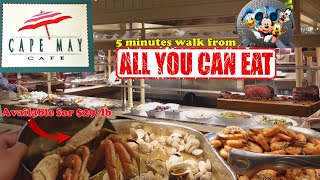 $42/person for Unlimited Shrimp, Clam & More @ Disney's Cape May Cafe | SEAFOOD BUFFET next to EPCOT