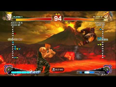 ACE・EIRIN [Guile] vs Kentasyue [Adon] SSF4 Japanese Online Ranked Matches - TRUE-HD