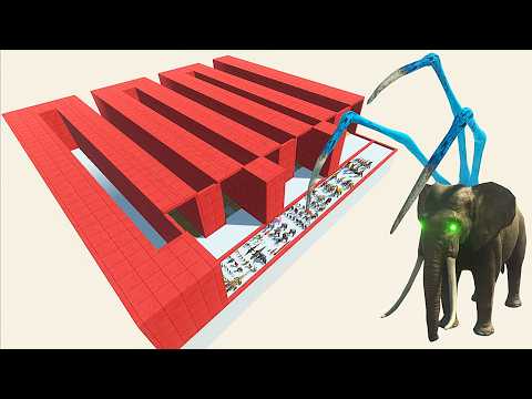 ESCAPE FROM ALIEN ELEPHANT - Animal Revolt Battle Simulator - ARBS