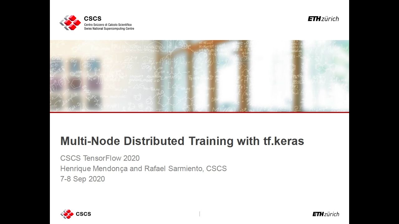 Multi GPU Training with TensorFlow on Piz Daint - Day 1 - Morning