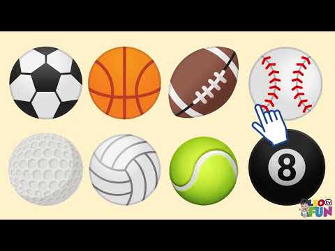 Pelotas para niños | Balones para niños | ⚽🏀🏈🏐🎱⚾ | Deportes para niños| Leofuntv