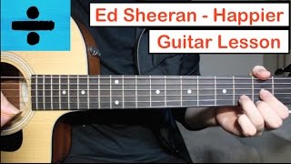 Kunci gitar & Lirik - Edsheeran (happier)