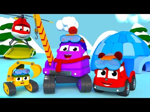 FRIENDS ON WHEELS EP 36 - FUNNY TRUCKS AT THE NORTH POLE RESCUING THE PENGUINS