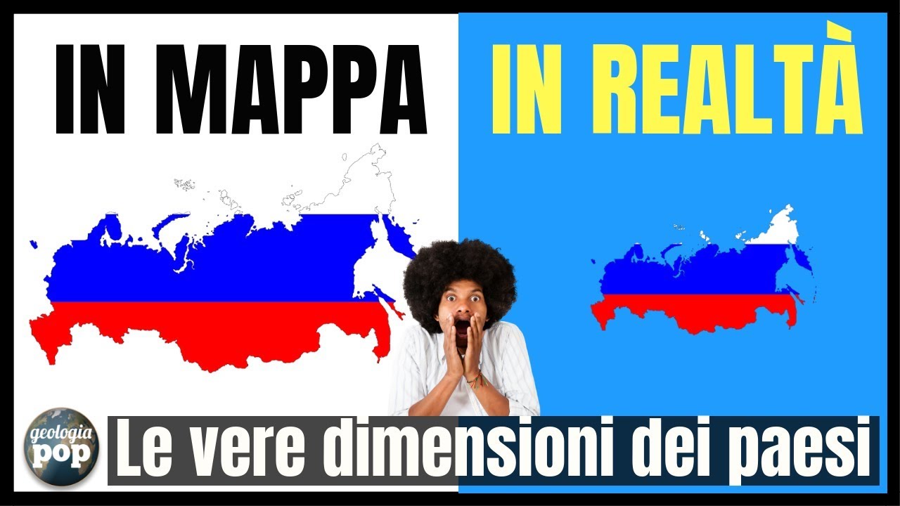 Quanto sono grandi i paesi del mondo per davvero