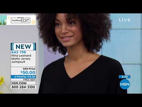 Nina Leonard Matte Jersey Jumpsuit