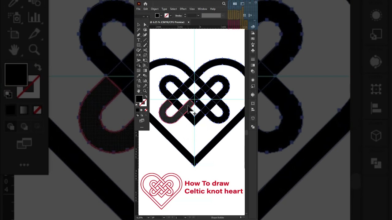 How to Draw a Celtic Knot Heart in Adobe Illustrator Tutorial