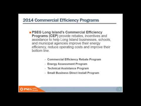 Commercial Energy Efficiency Rebate Programs by PSEG LI, Part I