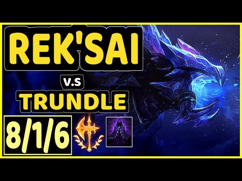 PEANUT (REK'SAI) vs TRUNDLE - 8/1/6 KDA JUNGLE CHALLENGER GAMEPLAY - KR