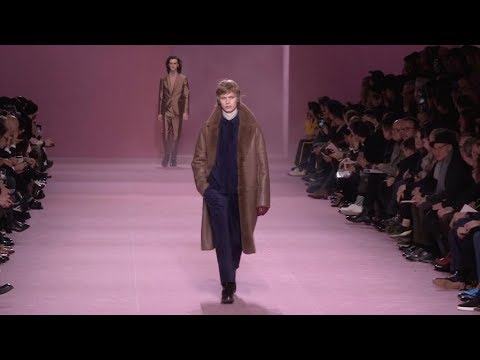 Models on the runway for the Berluti Menswear Fall Winter 2018 Fashion Show