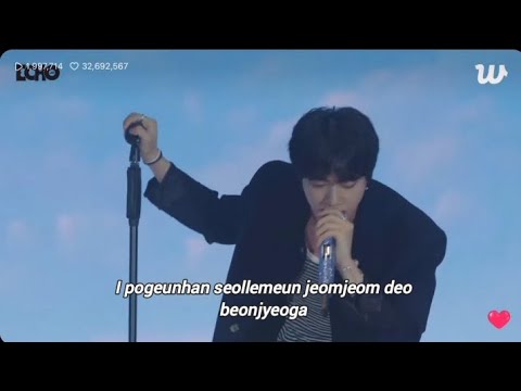 Jin \With The Clouds\ lyrics| Live performance |Weverse Live [Eng Sub]