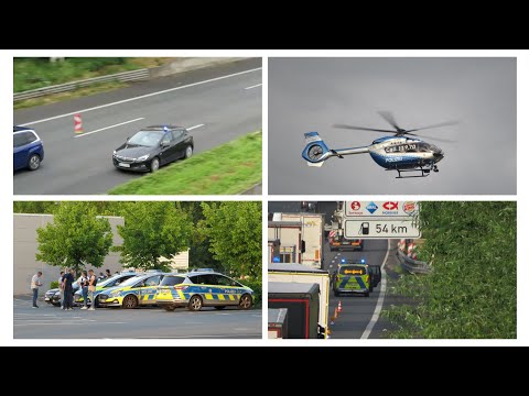 [Raubüberfall auf Supermarkt] Zivilfahrzeuge im Großeinsatz mit Luftüberwachung