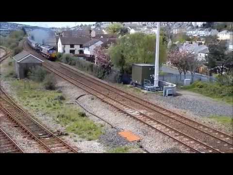 Britannia & 66122 passing Laira: 29 April 2015