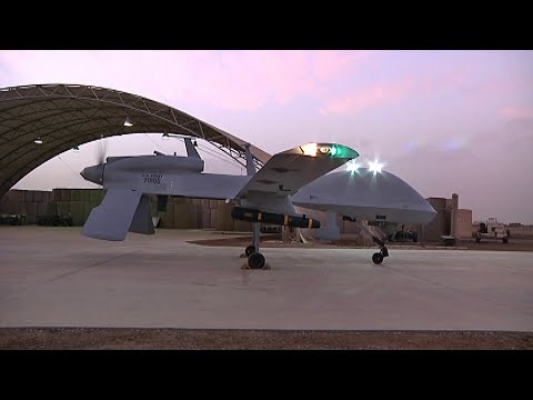 Gray Eagle UAV with Hellfire Missile