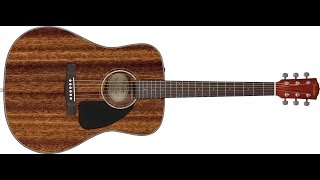 Video thumbnail for DEMO II Fender CD 60CE All Mahogany acoustic-electric guitar by Jam Tracks Guitar