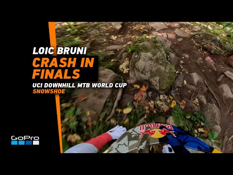 GoPro: Loic Bruni Big Crash in FINALS Run in Snowshoe | 2023 UCI Downhill MTB World Cup