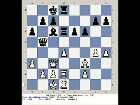 Lei, Tingjie vs Styazhkina, Anna | World Chess U10 Girls 2007, Kemer Turkey