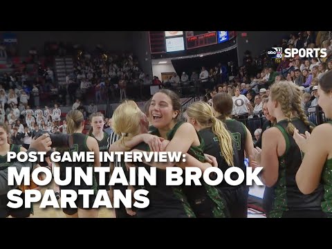 Mountain Brook Spartans Maddie Walter and Libby Geisler after 6A Northeast Finals Win