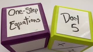 One Step Equations Day 5