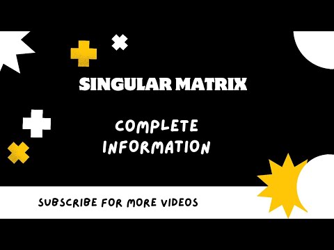 Singular and non singular Matrix | Dream Max