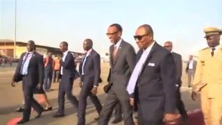 President Alpha Condé welcomes President Kagame to Guinea Conakry