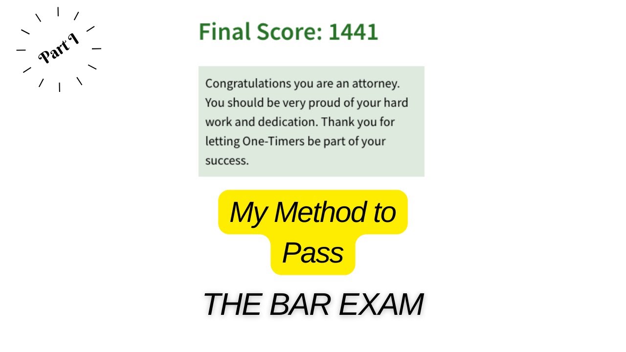My Method to Pass the July 2024 Bar Exam (Part 1)