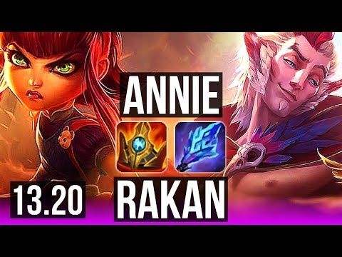 ANNIE & Jinx vs RAKAN & Xayah (SUP) | 69% winrate, 1/1/10 | KR Diamond | 13.20