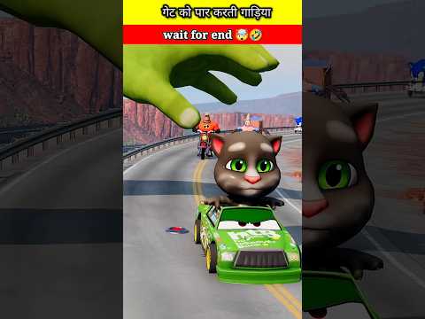 Weird Cars Crossing Triple Spider-Man Bollard Gate with Giant Hulk's Hand Slap in BeamNGdrive#funny