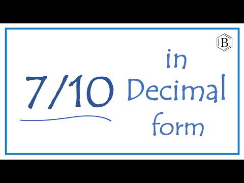 7/10 as a Decimal