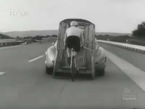 José Meiffret 300SL Weltrekord auf Fahrrad 1963