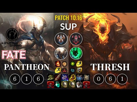 IG Fate Pantheon vs Thresh Sup - KR Patch 10.16