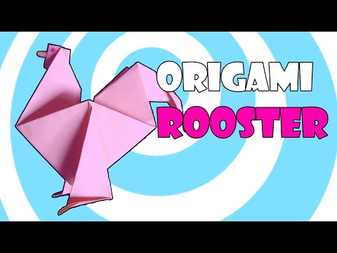 Easy Origami Rooster Instructions