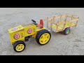 How To Make Tractor At Home From Matchbox Diy Tractor Trolley Mini Tractor Toy