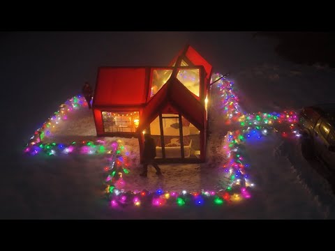 2 NIGHTS WINTER CAMPING IN HEAVY SNOW ❄️ | NEW YEAR CAMP IN A 3-ROOM INFLATABLE TENT